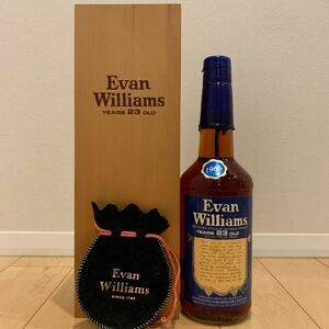 1966 Evan Williams YEARS 23 OLD WHISKEY 107proof エヴァン ウィリアムズ 23年 ウイスキー 750ml 53.5% 木箱付き 古酒 1円スタート