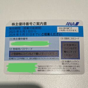 ①ANA 全日空 株主優待割引券 2024年5月31日まで 番号通知可能 青 ブルーの画像1