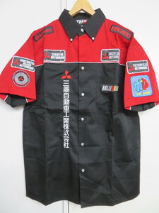 * unused? rare TMR TRI MOUNTAIN RACE WEAR short sleeves pit shirt Mitsubishi automobile ( stock ) RALLI ART Ralliart L*