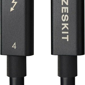 Zeskit忍者シリーズ (Intel認証) Thunderbolt 4ケーブル 40Gbps 100W パッシブ 0.8m USB4 USB3対応