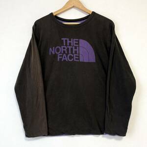 リバーシブル◎★THE NORTH FACE ザノースフェイス★プルオーバー 長袖 Tシャツ ロンT カットソー トップス チャコール 紫 茶タグ /DD7969