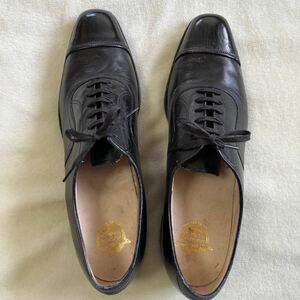 50s American high class gentleman shoes flow car im custom-made dead stock inside feather leather shoes 