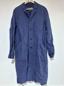 【美品・希少】Nigel Cabourn Main Line SHOP COAT ネイビー リネン SIZE 48