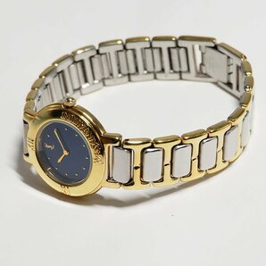 イヴサンローラン YVESSAINTLAUREN ネイビー文字盤 ゴールド・シルバーコンビ レディース 腕時計 C409の画像8