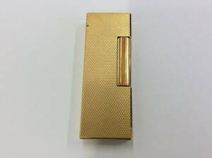 ■4268　Dunhill ダンヒル ライター PK4974 PAT PENDING ガス切れ ゴールドカラー 火花確認 喫煙具 タバコグッズ