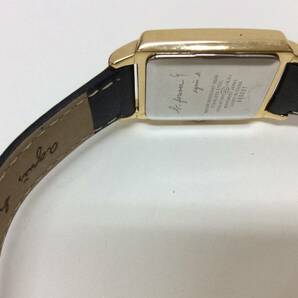 ■4275 中古品 agns b. アニエスベー レディース腕時計 VC00-KTW0 クオーツ バックル付革ベルト 10P石の画像5