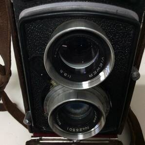 ■5135 美品 リコー Ricohflex RIKEN RICOH 8cm F3.5 ケース付き 二眼カメラ 動作未確認の画像3