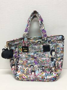 ■4669　LeSportsac レスポートサック tokidoki トキドキ コラボ トートバッグ ハンドバッグ カラフル オシャレ ポーチ付