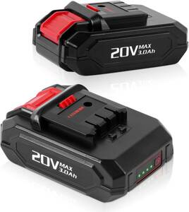 新品 POWITEC 20V 互換バッテリー K16811 3.0Ah 2個セット QM-20V/VOL-20Vシリーズ対応