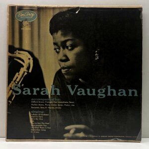 良好盤!! MONO 小ドラマー 深溝 SARAH VAUGHAN S.T (EmArcy 36004) コーティング仕様 w/ Clifford Brown, Jimmy Jones, Roy Haynes ほか