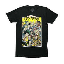 【980円スタート】USA 古着 半袖 Tシャツ FUNIMATION 僕のヒーローアカデミア アニメ 漫画 キャラクターTシャツ メンズ ブラック 黒 BA1433_画像1