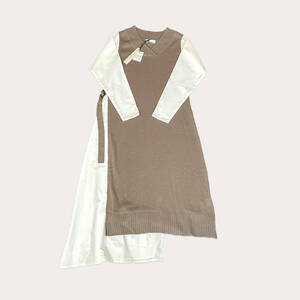 [980 jpy start ] shirt One-piece Leahmatin lady's S size re year style asimeto Lee piling put on old clothes . super-discount product number BG0188