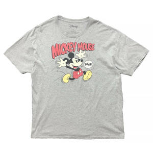 【980円スタート】USA古着 半袖 キャラクター Tシャツ Disney グレー メンズXL ディズニー ミッキーマウス ディズニーランド 古着卸 BA1450