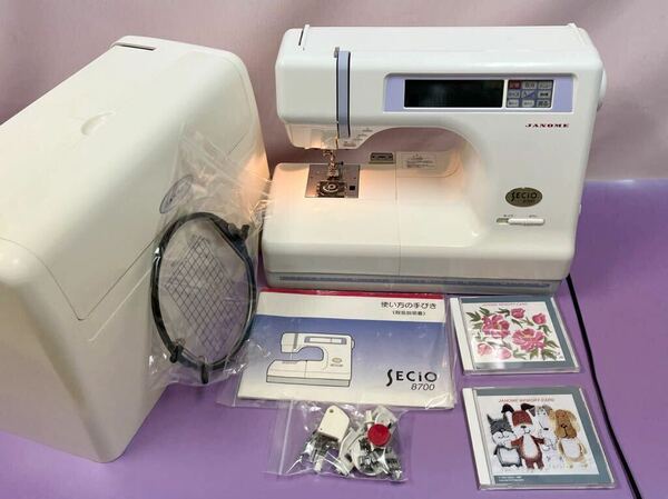 ☆刺しゅうカード2枚付き☆整備済☆日本製☆高機能・高性能☆JANOME　ジャノメ　セシオ8700