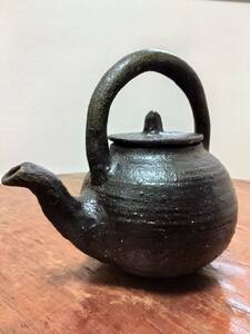 [ Okinawa. . -years old ].. Kiyoshi furthermore country . Kiyoshi furthermore .. earthenware teapot also box attaching Tsuboya 