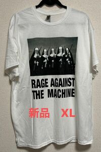 新品　RAGE AGAINST THE MACHINE Tシャツ　ホワイト　XLサイズ　レイジアゲインストザマシーン　ロック