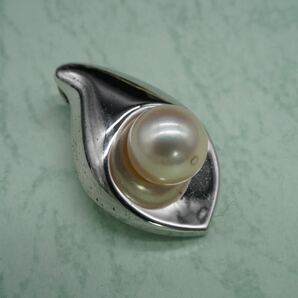 【306】TASAKI 田崎真珠 タサキ 本真珠 パール SILVER シルバー ネックレストップ ペンダントトップ TIAの画像1