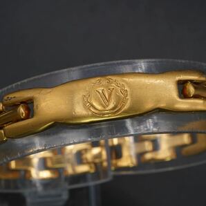 【545】ヴァレンティノ valentino ゴールドカラー ブレスレット 長さ約18.5cm TIAの画像2