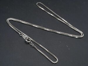 【615】シルバー 925 チェーン ネックレス 長さ約46cm ベネチアンチェーン silver TIA