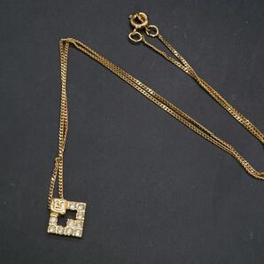 【724】GIVENCHY ジバンシー ジバンシィ ゴールドカラー ネックレス 長さ約40cm TIAの画像4