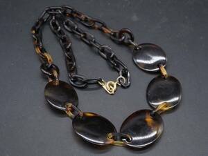 [1168] tortoise shell tortoise shell necklace accessory length approximately 42cm TIA