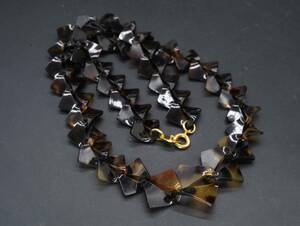 [1247] tortoise shell tortoise shell Vintage Vintage necklace accessory length approximately 40cm TIA