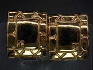 [15]GIVENCHY Givenchy ji van si. Gold color Vintage Vintage earrings accessory TIA