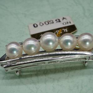 【1675】本真珠 パール SILVER シルバー 帯留め 和装小物 着物 アクセサリー TIAの画像3