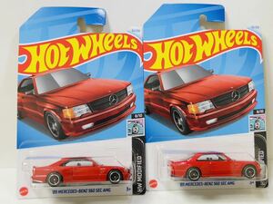 【新品2台セット】HW ホットウィール 89 メルセデスベンツ 560 SEC AMG