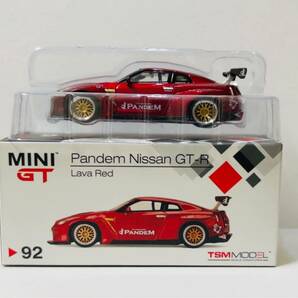 【個人保管品】MINI GT 1/64 No.92 Pandem 日産 GT-R R35 GTウィング ラヴァレッド(右ハンドル） TSM の画像1