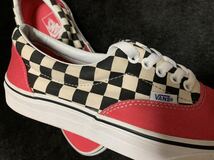 送料無料! バンズ エラ ピンク チェッカーフラッグ US7.5 25.5cm かかとの減り少ない 市松模様 VANS ホッドロッド オールドスクール sk-8_画像9