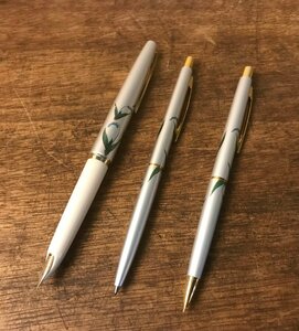 SS-3438■送料込■PILOT 万年筆 14K-585 F ボールペン シャープペン シャーペン 0.5 筆記用具 文房具 31g●3点まとめて●動作品/くATら