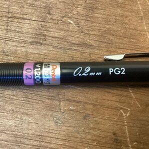 TT-2182 ■送料込■ PENTEL ぺんてる GRAPH シャープペン 製図用 替芯付 0.2ｍｍ ノック式 文具 筆記具 PG2 10g●動作品●未使用品/くGOらの画像5