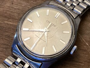 TT-2311■送料込■ シチズン CITIZEN PARAWATER メンズ アナログ 手巻 腕時計 時計 4-020341 74g●動作品/くGOら