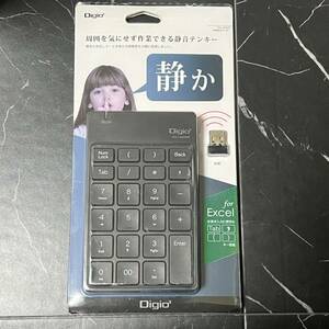 新品未開封・送料無料■ナカバヤシ・Digio2■ワイヤレス テンキー 静音キーボード 無線タイプ ブラック■TNK-SR227BK