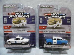 未開封未使用品 GREENLiGHT グリーンライト 1953 STUDEBAKER COMMANDER COUPE & 1961 CHECKER MARATHON 2台組 