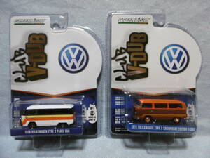 未開封未使用品 GREENLiGHT グリーンライト CLUB V-DUB 1976 VOLKSWAGEN TYPE 2 PANEL VAN & 1978 VOLKSWAGEN TYPE 2 BUS 2台組