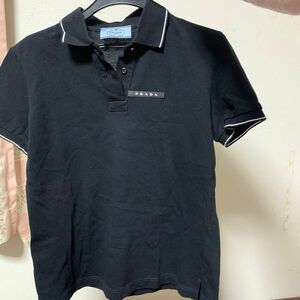 美品、PRADA ポロシャツ BLACK XS