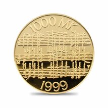 【★１円スタート】フィンランド 1999 ジャン・シベリウス 1000マルカプルーフ金貨 未鑑定 箱付き_画像2