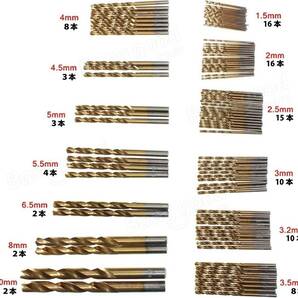 ドリルの刃 ドリル刃 鉄工用 セット ステンレス ドリル 本 鉄工キリ 99 1.5 ～ ドリルビット 10mmの画像6