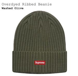 18SS SUPREME OVERDYED BEANIE “OLIVE”