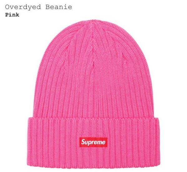 22SS SUPREME OVERDYED BEANIE “PINK“