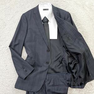  rare size! Armani koretsio-niMETROPOLITAN [.. ultimate ]ARMANI COLLEZIONI suit setup jacket check gray XL rank 