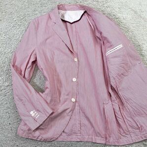 希少サイズ！コルネリアーニ【鮮やかな色味】CORNELIANI テーラードジャケット ピンク ストライプ イタリア製 XL位の画像1