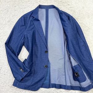  Beams Heart [ stylish one put on ]BEAMS HEART tailored jacket stretch Denim style navy 