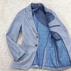  Emporio Armani [ gentleman. stylish one put on ]EMPORIO ARMANI tailored jacket light blue unlined in the back rare color 