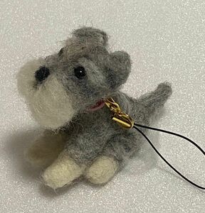 羊毛フェルト犬＊シュナウザー＊ハンドメイド