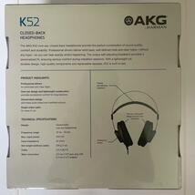 【新品】 AKG K52 密閉ダイナミック型 ヘッドホン ヘッドフォン_画像2