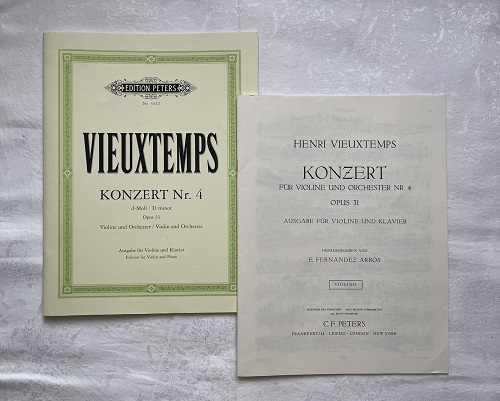 【送料無料】ヴュータン　ヴァイオリン協奏曲 第4番　楽譜　ペータース社　バイオリン　ピアノ　Henri Vieuxtemps