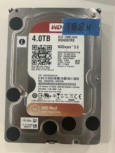 4TB ★　WD Red / WD40EFRX　【使用時間：188H】Western Digital RED　3.5インチ内蔵HDD SATA 良品(7)